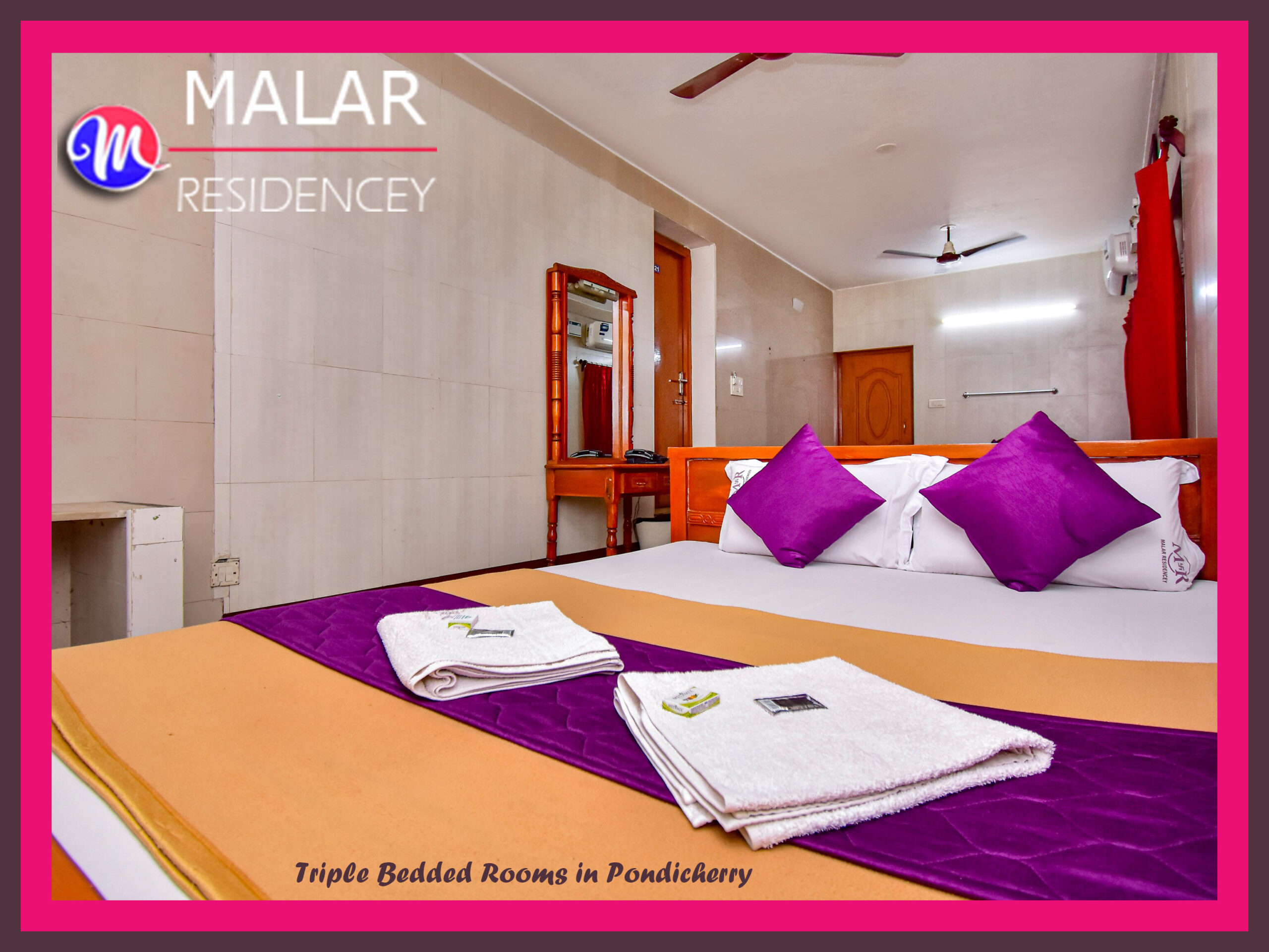 Triple Bedded Rooms for Accommodation in Pondicherry